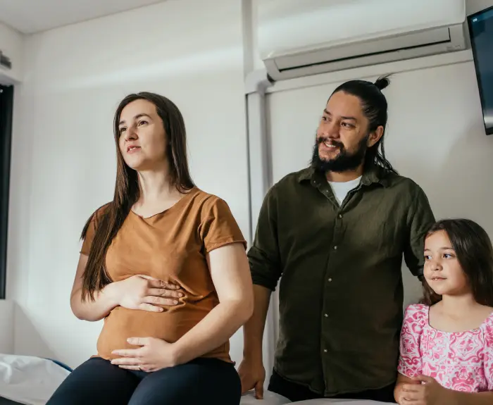 Pregnant woman receiving support through Fulton County health program